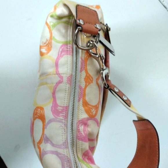 Coach satchel canvas multi colors - Picture 7 of 13